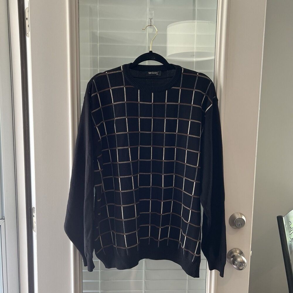 St Croix Men’s Sweater XL Wool Blend Made In USA